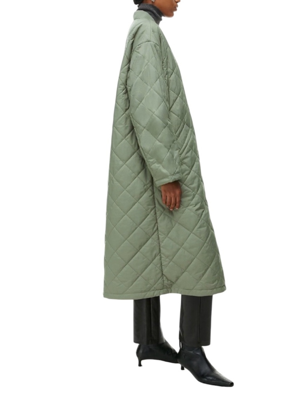 Aritzia Wilfred Pavant Quilted Down Alternative Coat 2XS XXS Sage Green Jacket